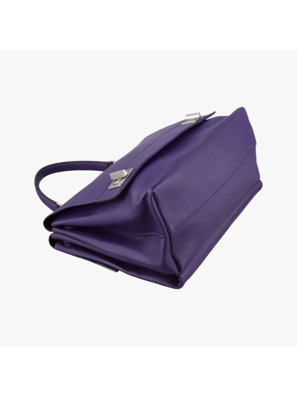 Prada Double Flap Chain Purple Leather 14
